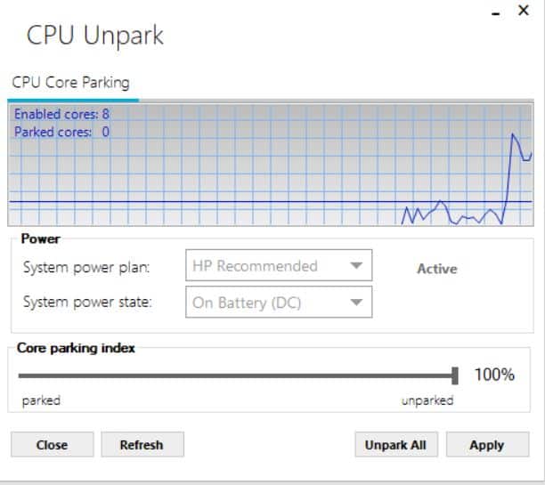 Unpark CPU